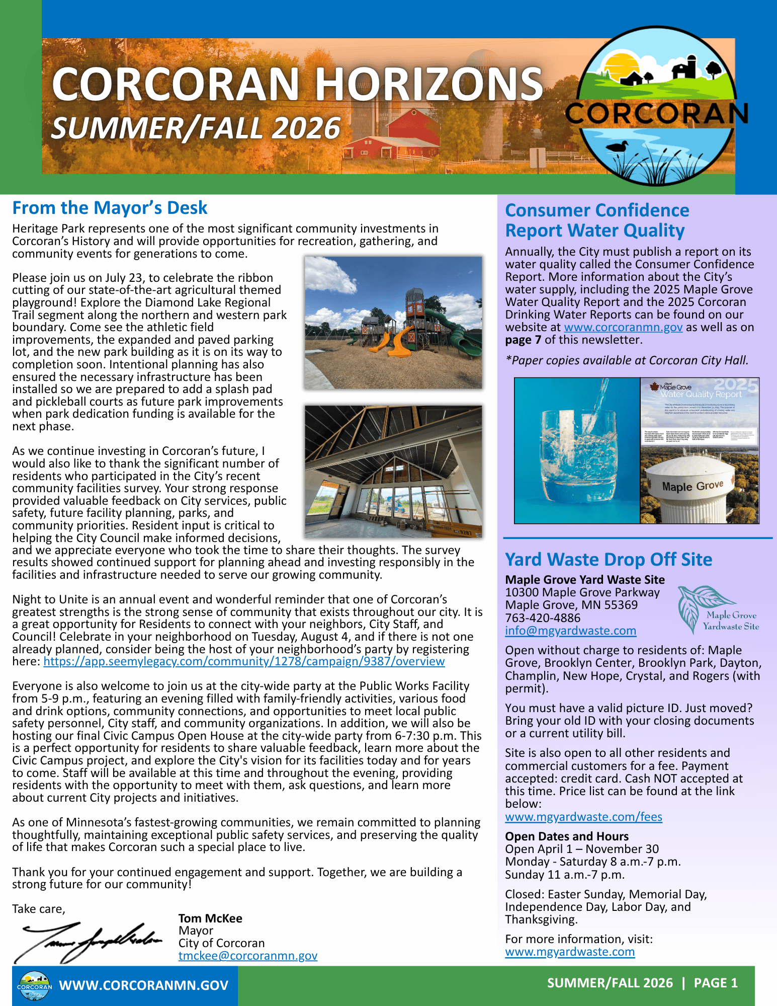 Corcoran Quarterly Newsletter Summer Fall 2026 Cover Image