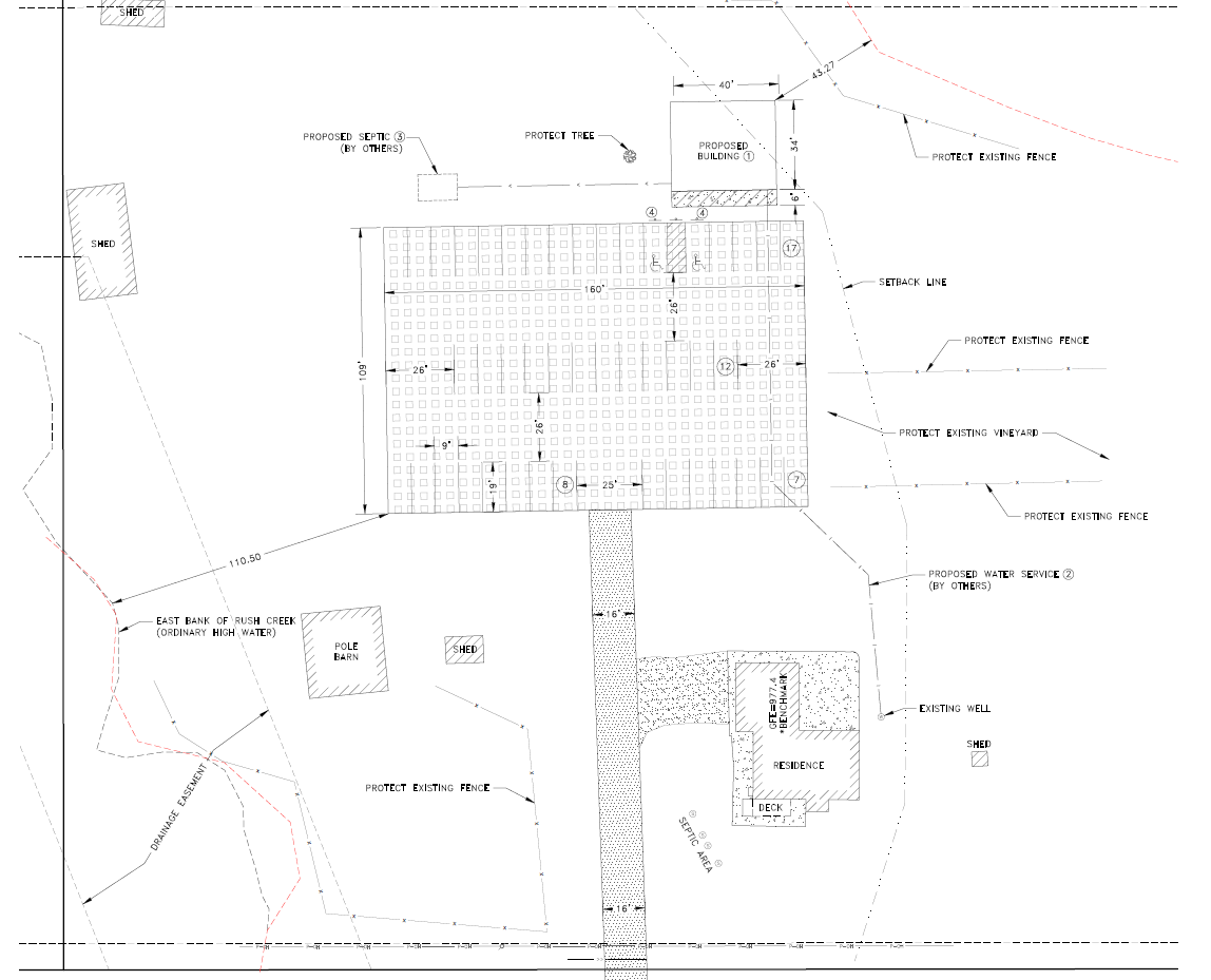 M&J Creekside Vineyard Site Plan