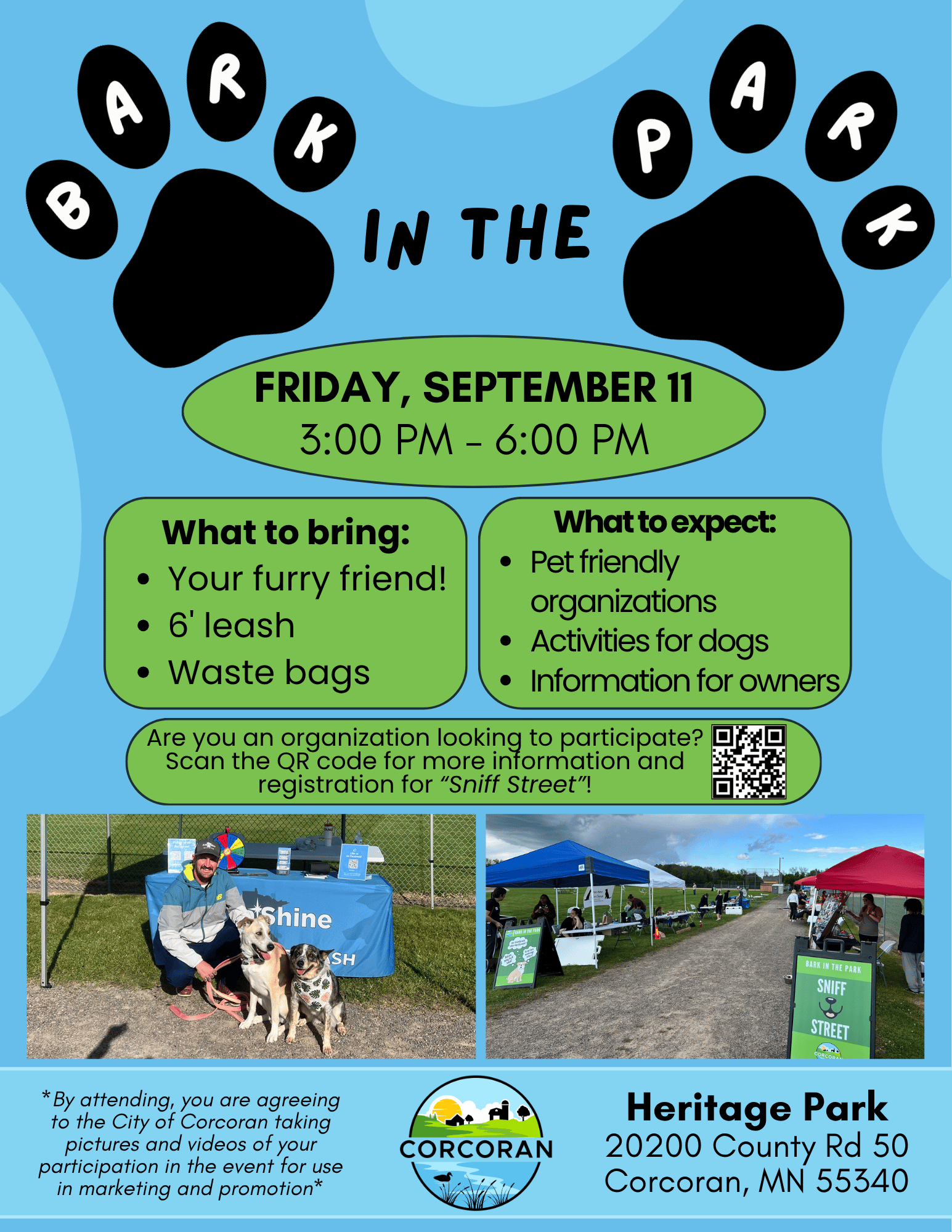 Bark in the Park 2026 Flyer Image